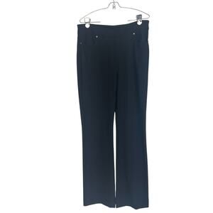 Chico's  Size 1.5/Medium/10 Black High Rise Straight Leg Pull On Pants Stretch